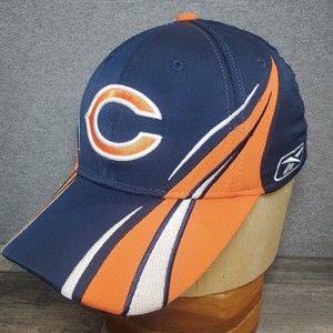Reebok Chicago Bears Hat One Size Stretch Authentic Sideline NFL Equipment EUC